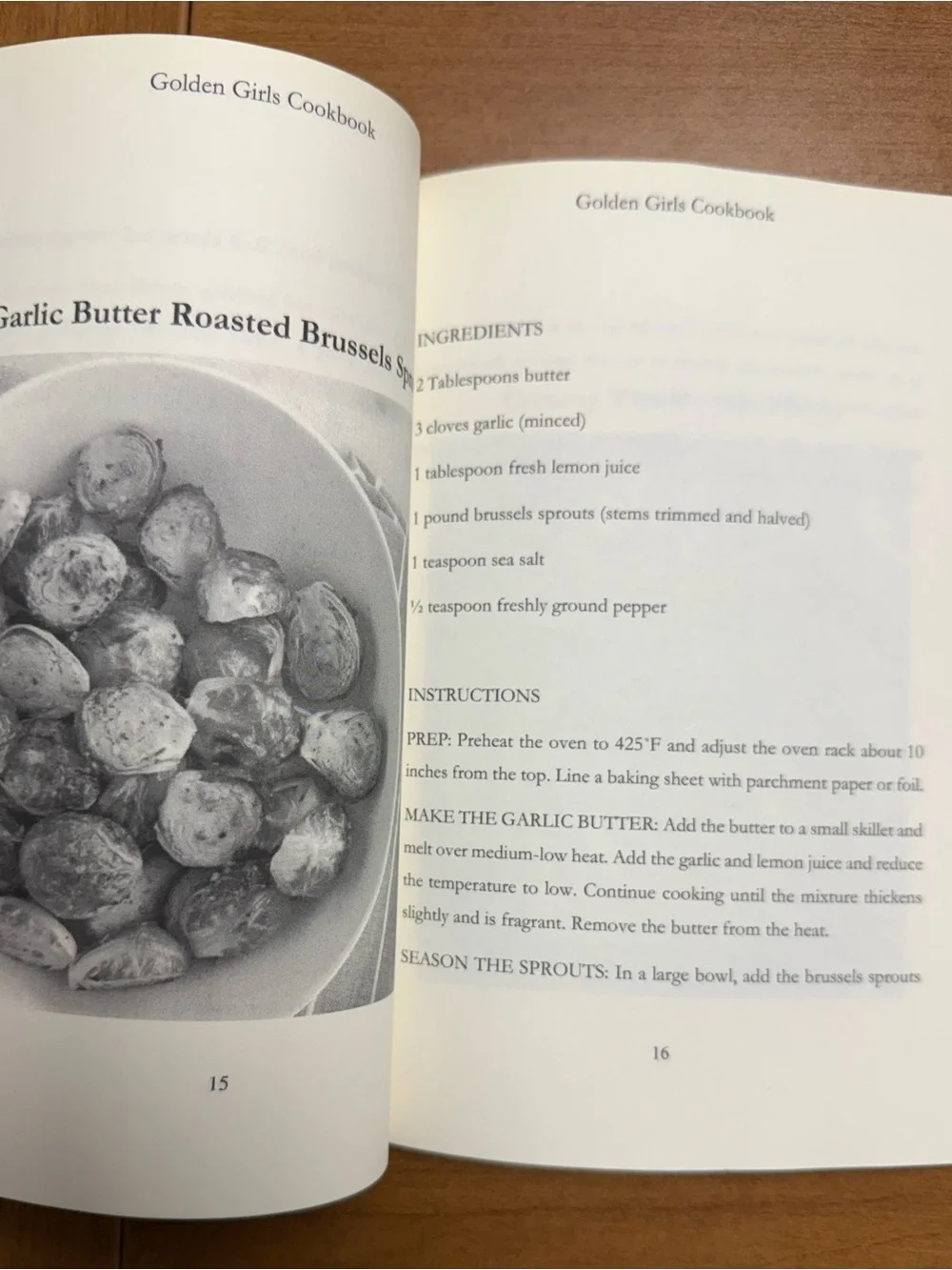 Golden Girls Cookbook - Classic Title Page